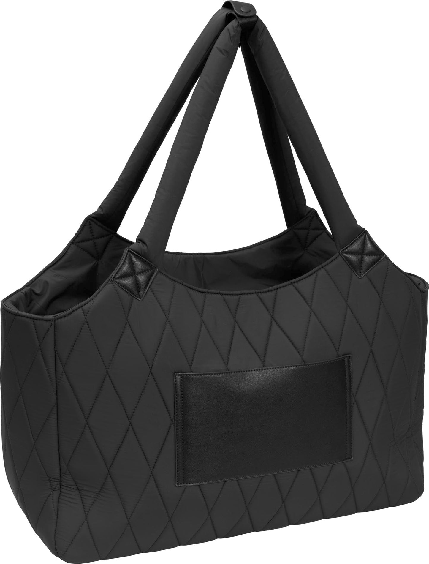 Max Studio 20 Inch Large Nylon Diamond Quilted Front Pocket Duffle Bag