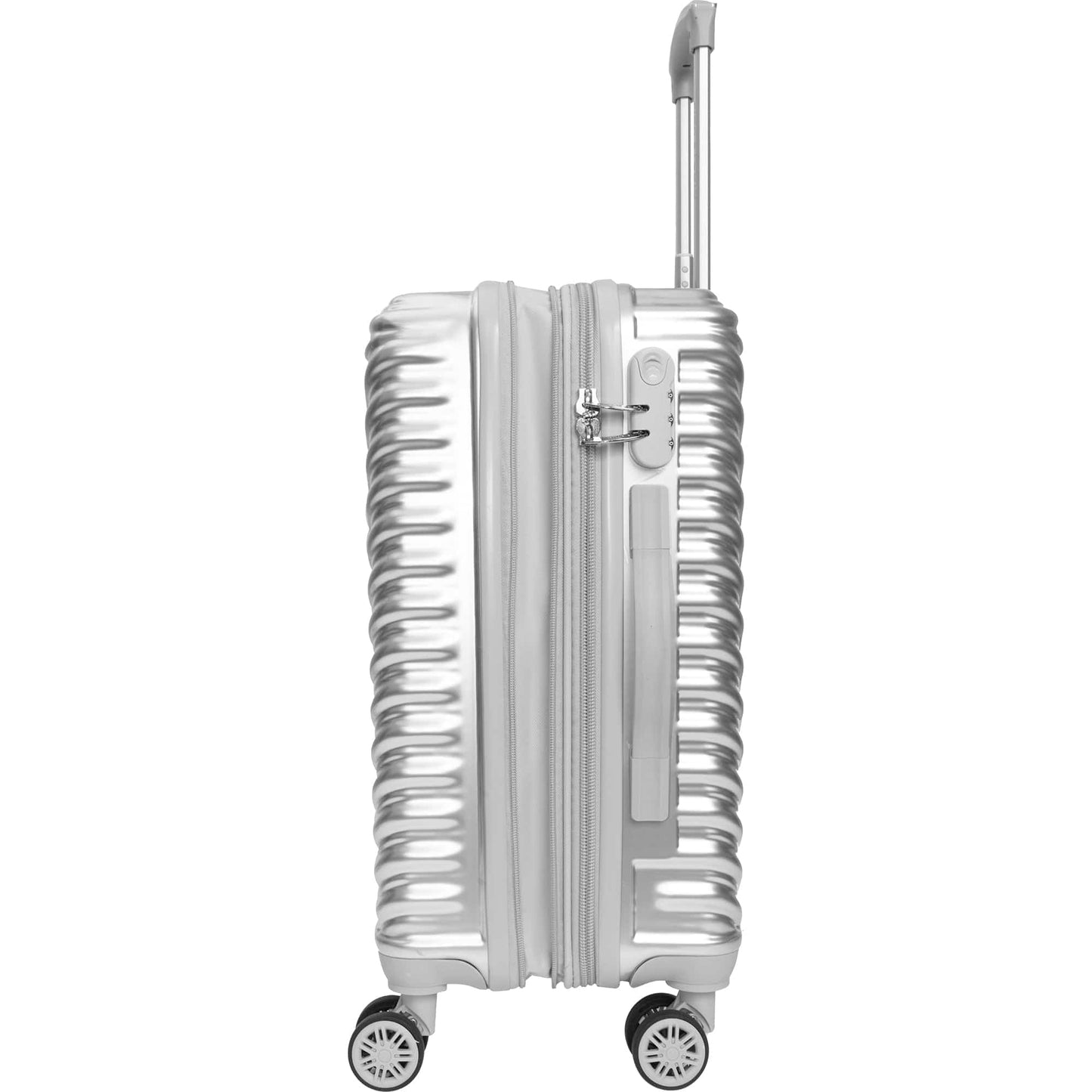 Max Studio Metallic Chrome PC 3-Piece Luggage Set Auckland Collection