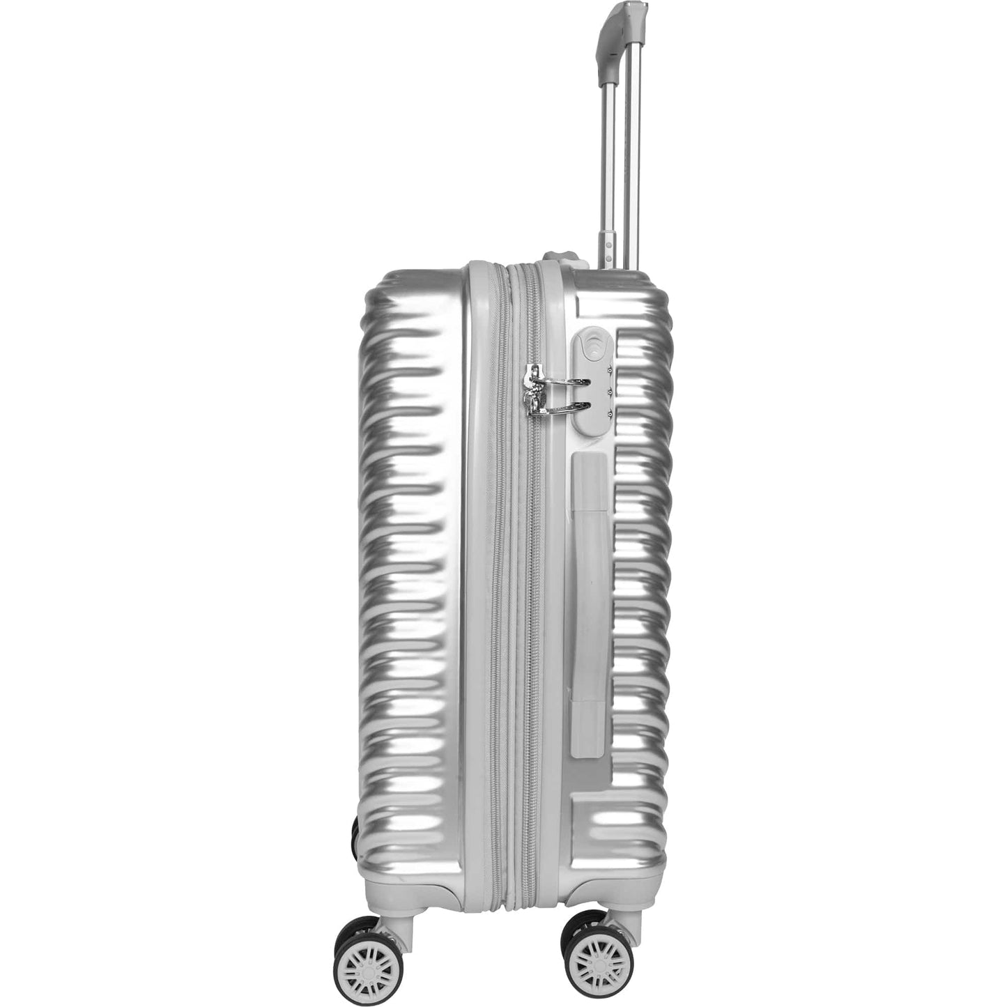 Max Studio Metallic Chrome PC 3-Piece Luggage Set Auckland Collection