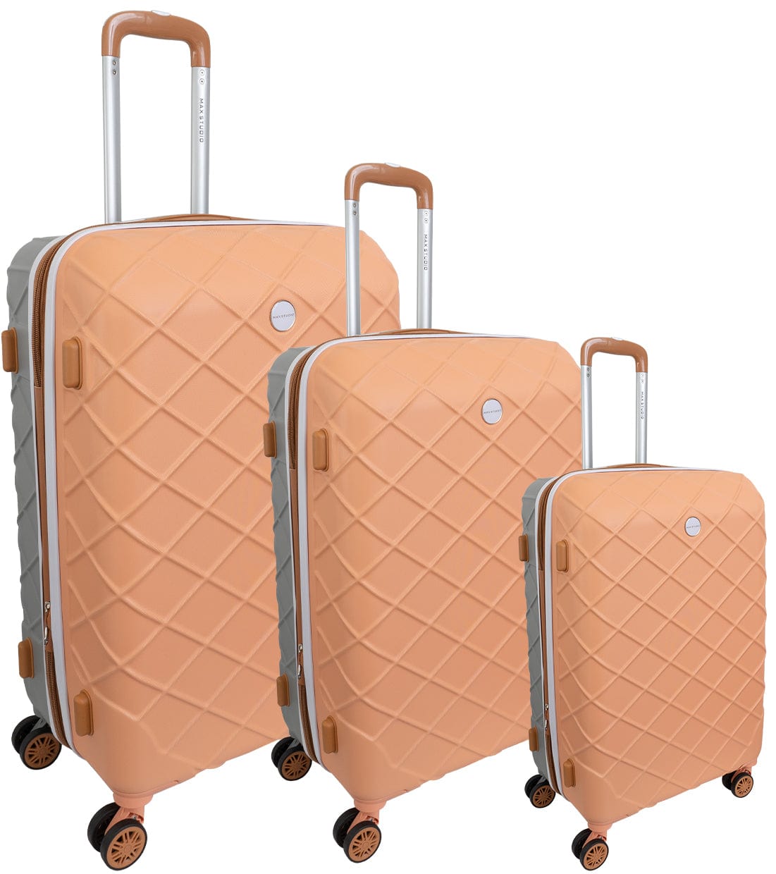 Max Studio ABS 3-Piece Luggage Set Ð Diamond Quilted Collection