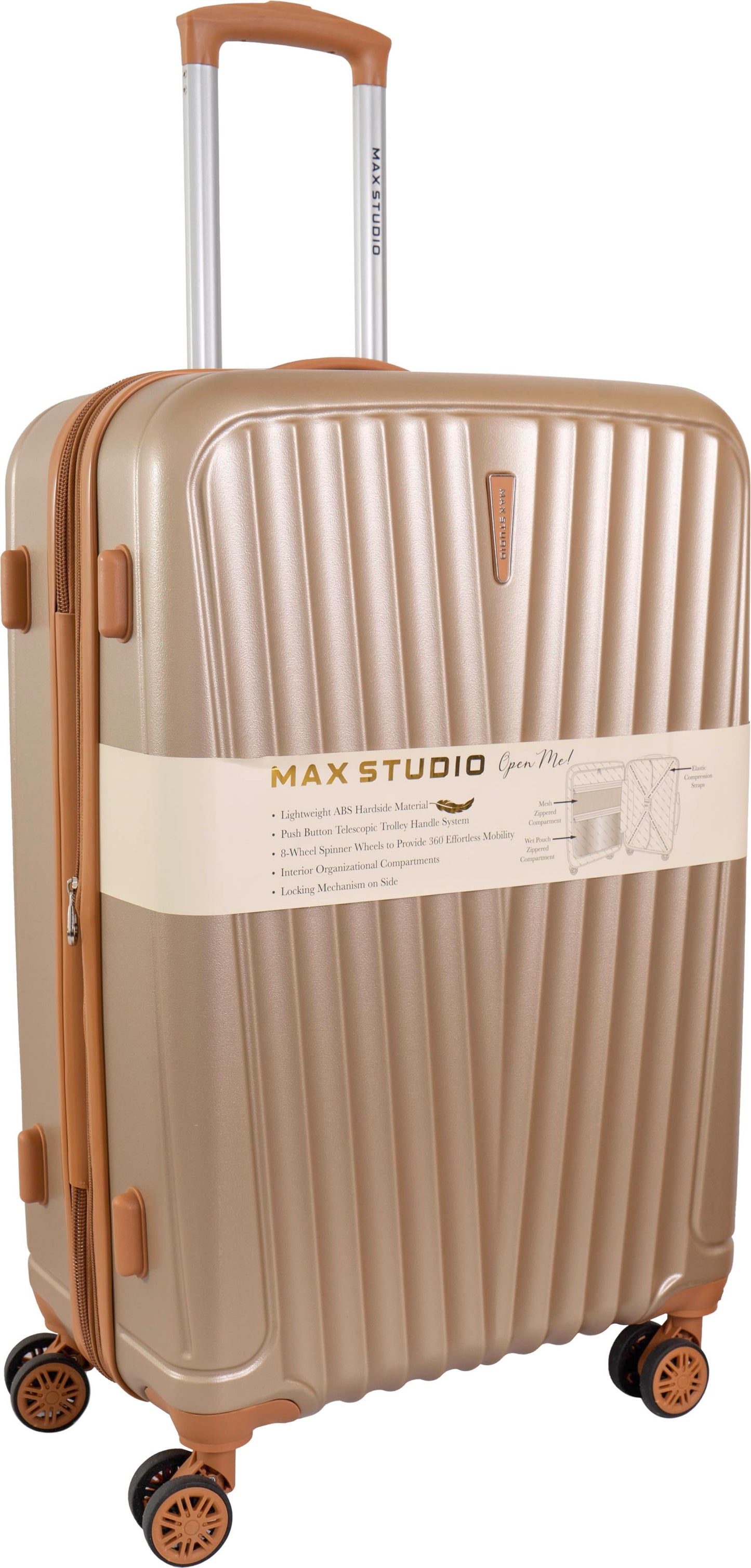 Max Studio ABS 3-Piece Luggage Set Aberdeen Collection