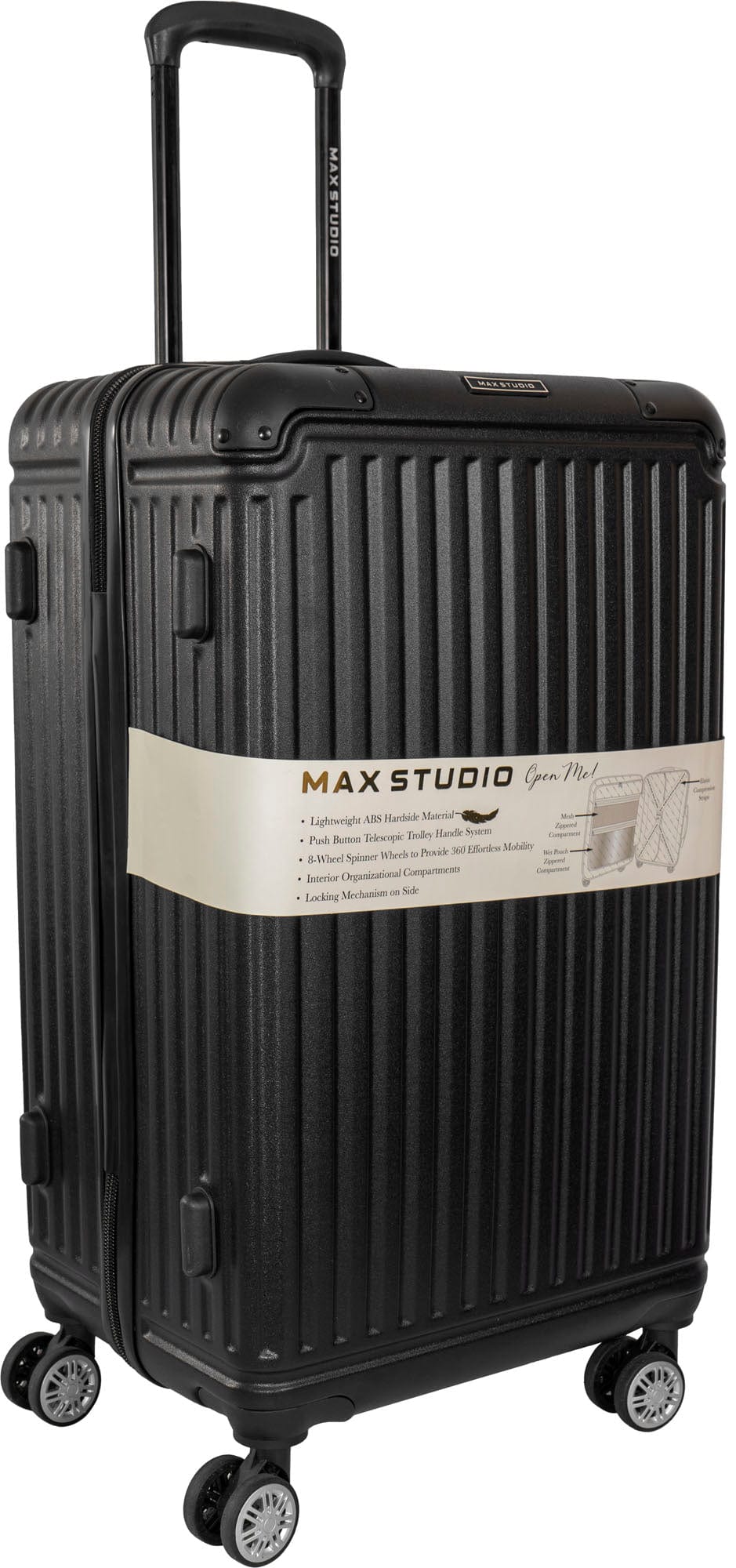 Max Studio ABS 3-Piece Luggage Set Santorini Collection