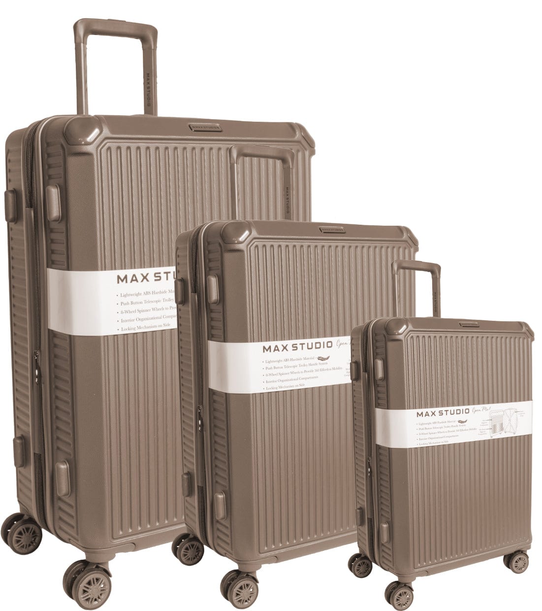 Max Studio The Loures ABS 3-Piece Luggage Set