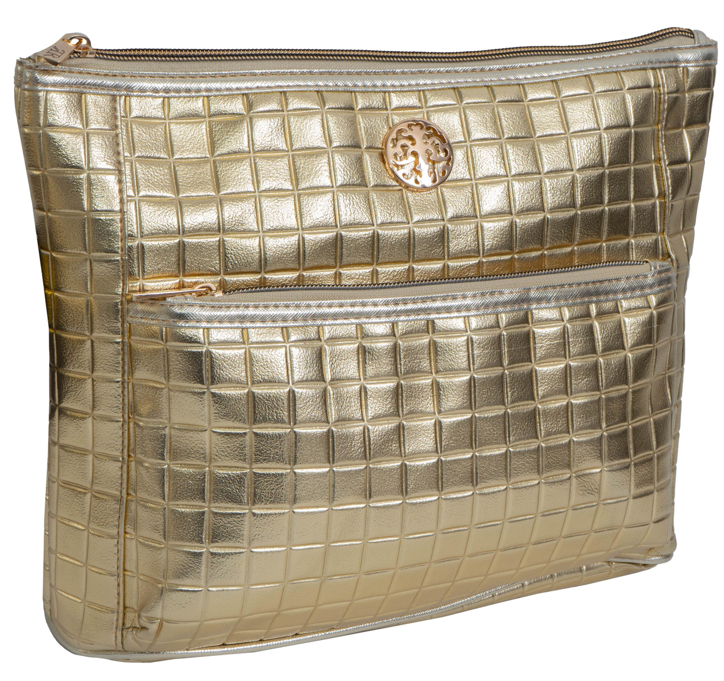 Rebecca & Rifka Metallic Embossed Large Toiletry Pouch