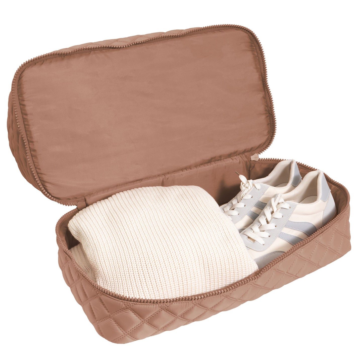 Joan & David The Isabel Quilted Nylon Drop Bottom Duffel Bag