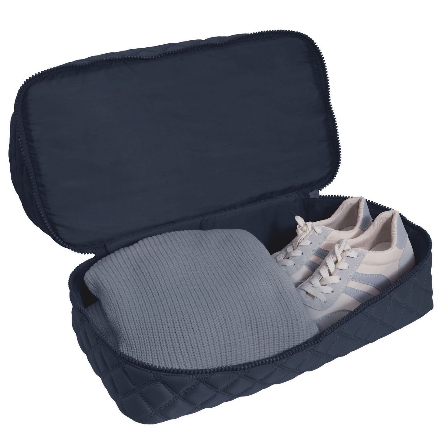 Joan & David The Isabel Quilted Nylon Drop Bottom Duffel Bag