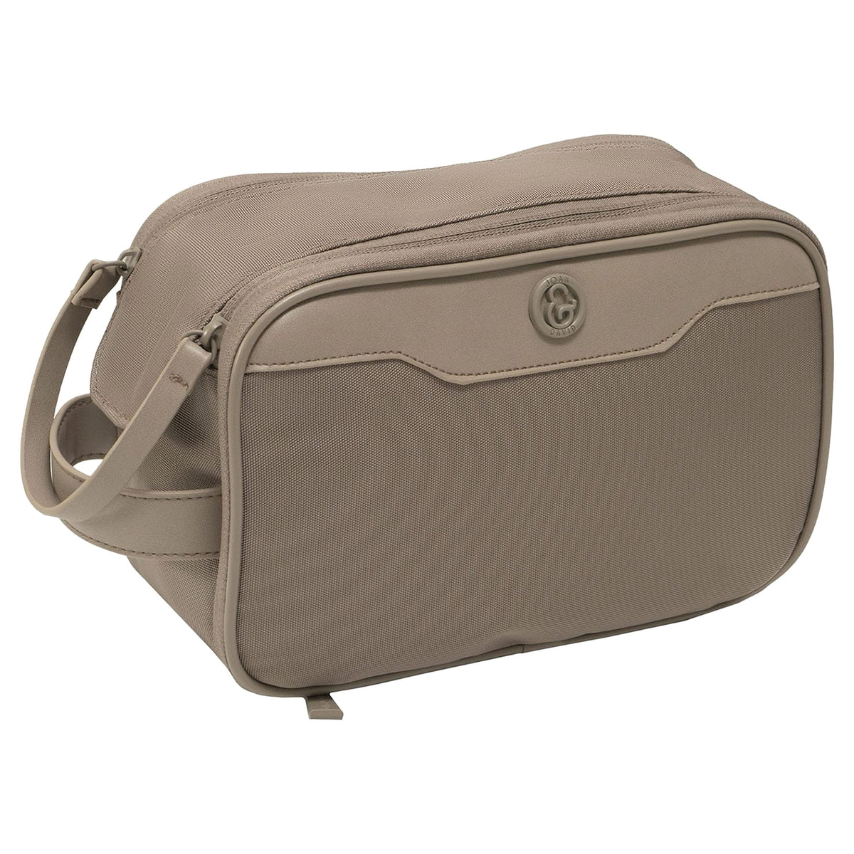 Joan & David 1680 Denier Nylon Double Zip Compartment Cosmetic Organizer
