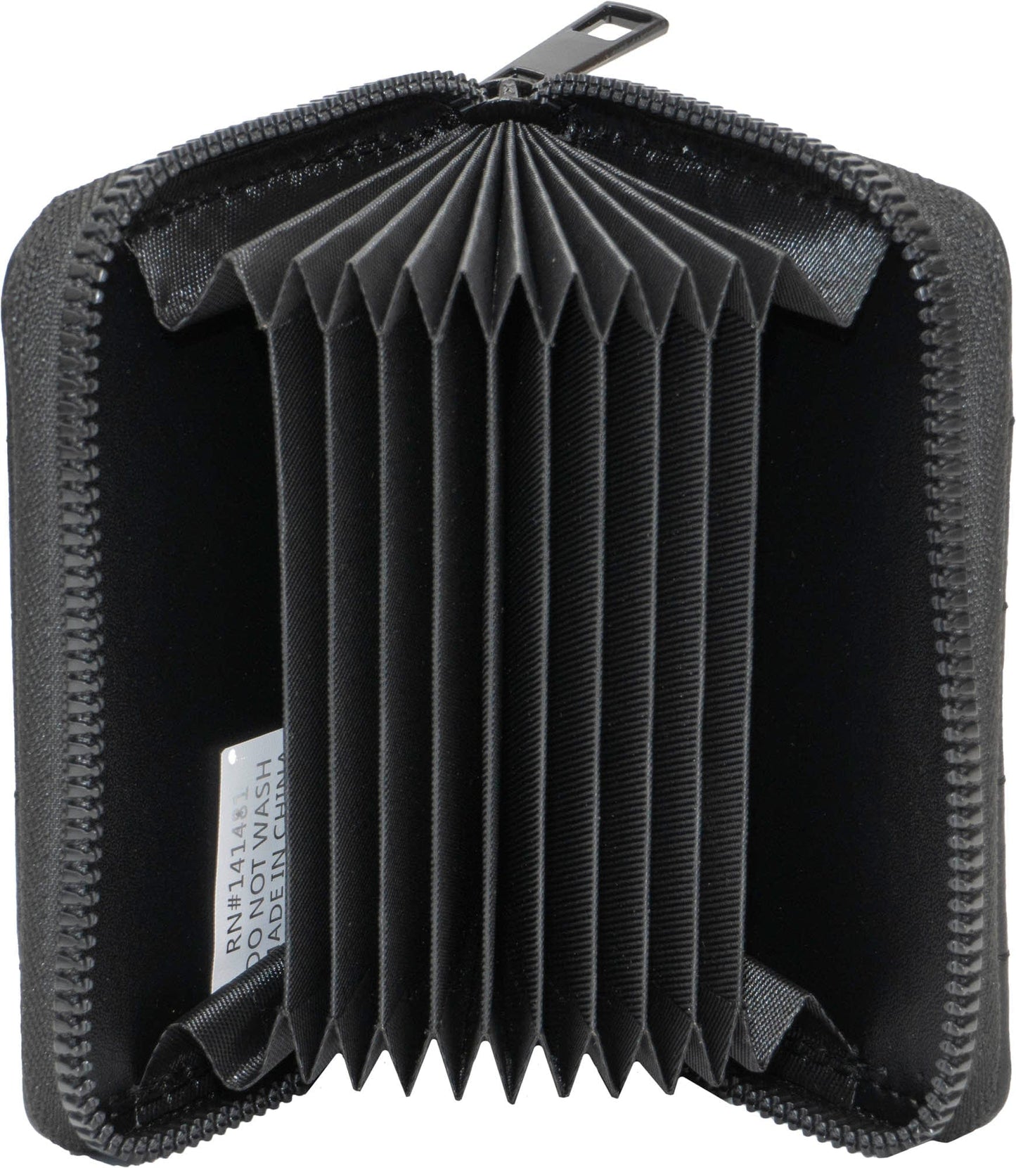 Rebecca & Rifka Smooth Abstract Chevron Tubular Quilt Medallion Zip Accordion Wallet