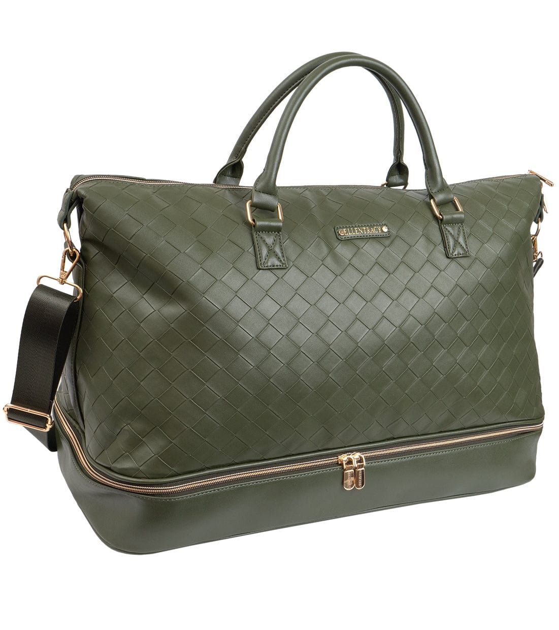 Ellen Tracy 20 Inch Woven Drop Bottom Duffel