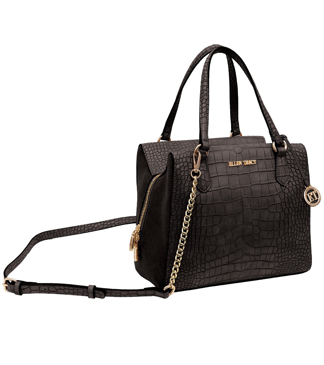 Ellen Tracy Croco Satchel