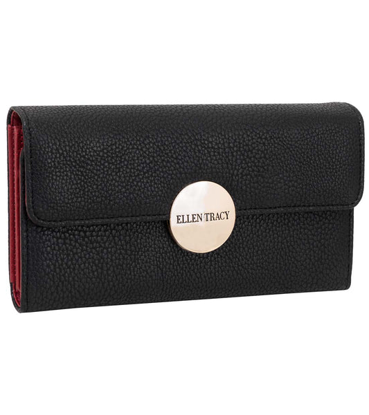 Ellen Tracy Pebble Grain Coin Clutch Wallet