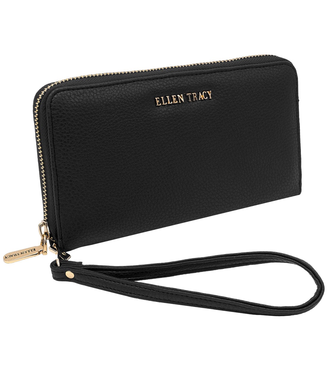 Ellen Tracy Pebble Grain Zip Around Wristlet Wallet