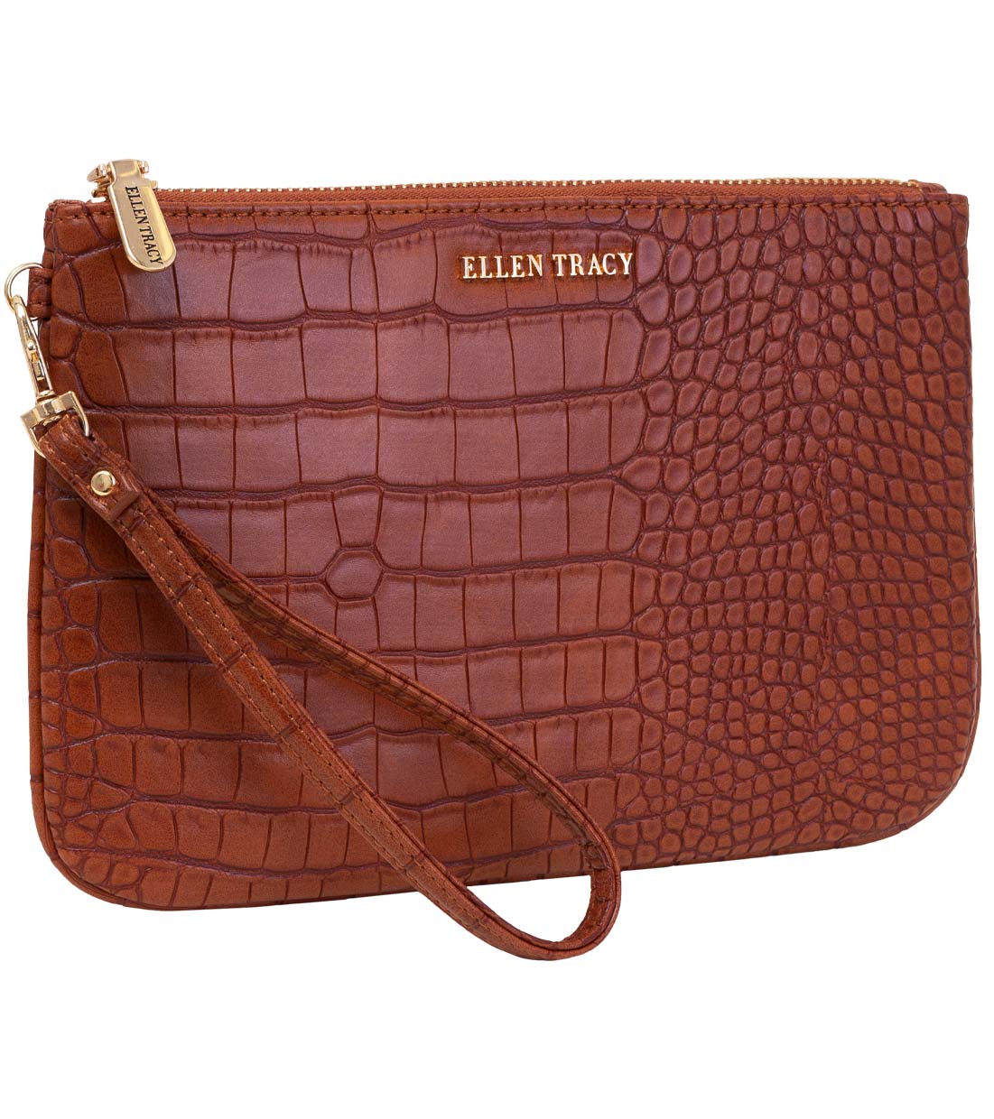 Ellen Tracy Croco Wristlet