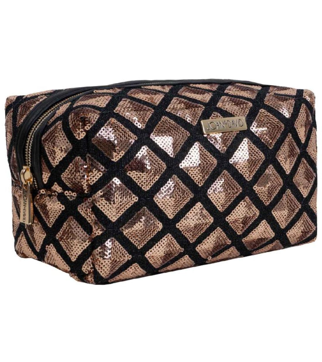 Joan & David Diamond Sequin Loaf Cosmetic Pouch