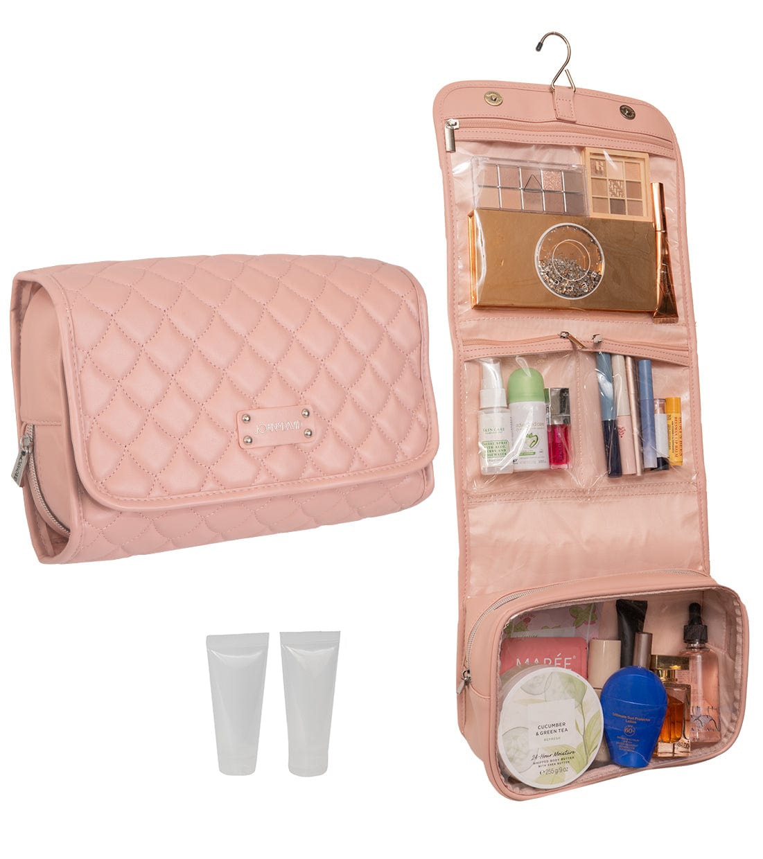 Joan & David The Teardrop Quilted Roll Hanging Makeup Toiletry Bag