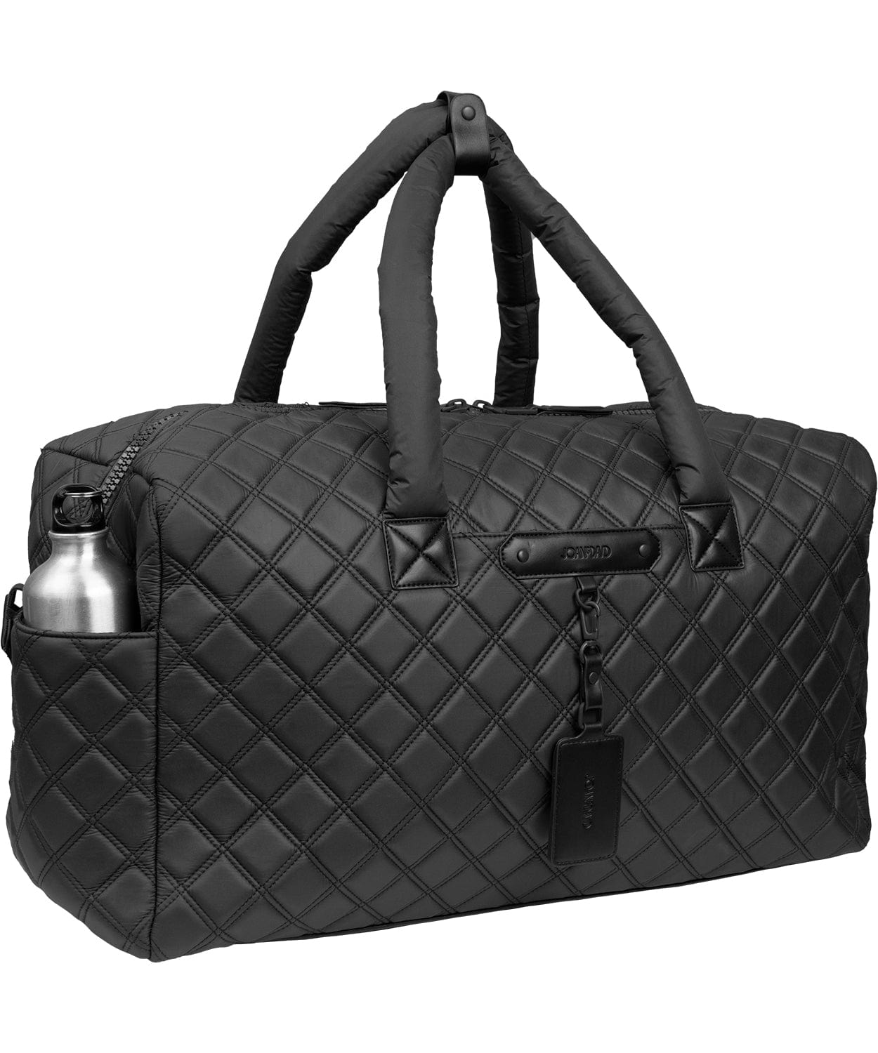 Joan & David 22 Inch Diamond Quilted Parachute Nylon Luggage Tag Duffel Bag