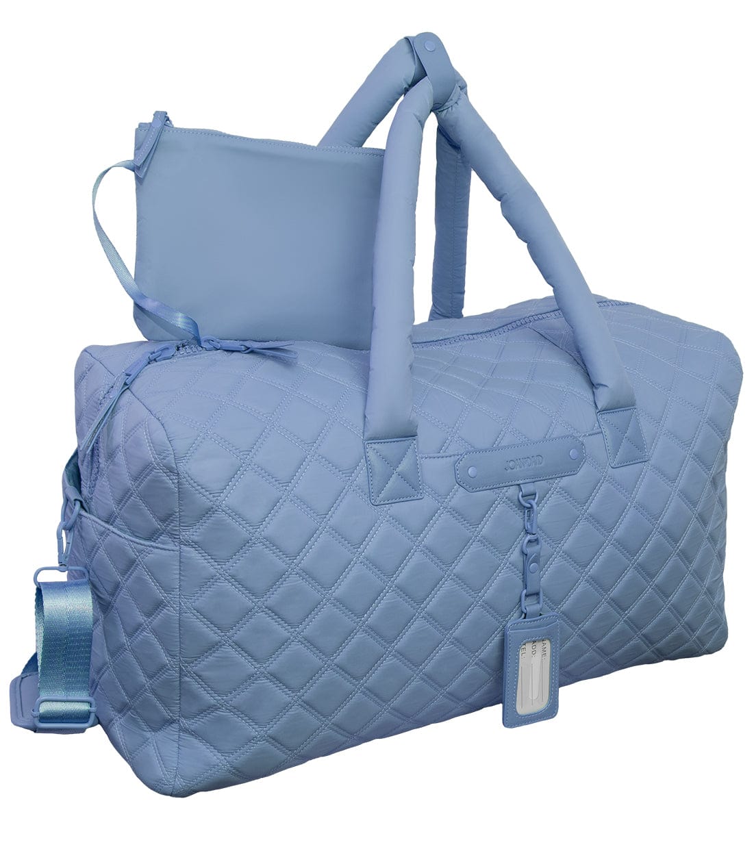 Joan & David 22 Inch Diamond Quilted Parachute Nylon Luggage Tag Duffel Bag