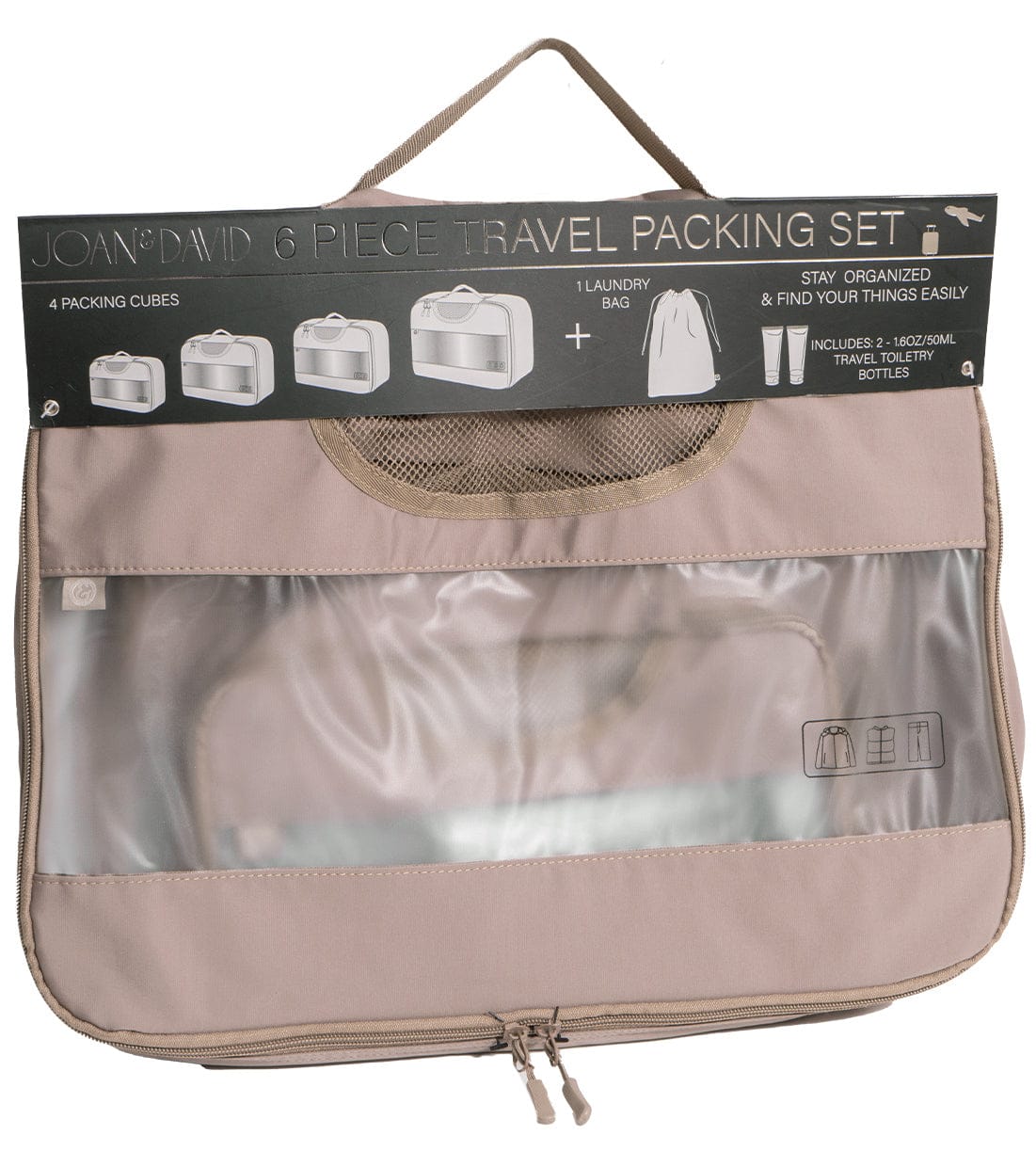 Joan & David 6 Piece Travel Packing Cube Set