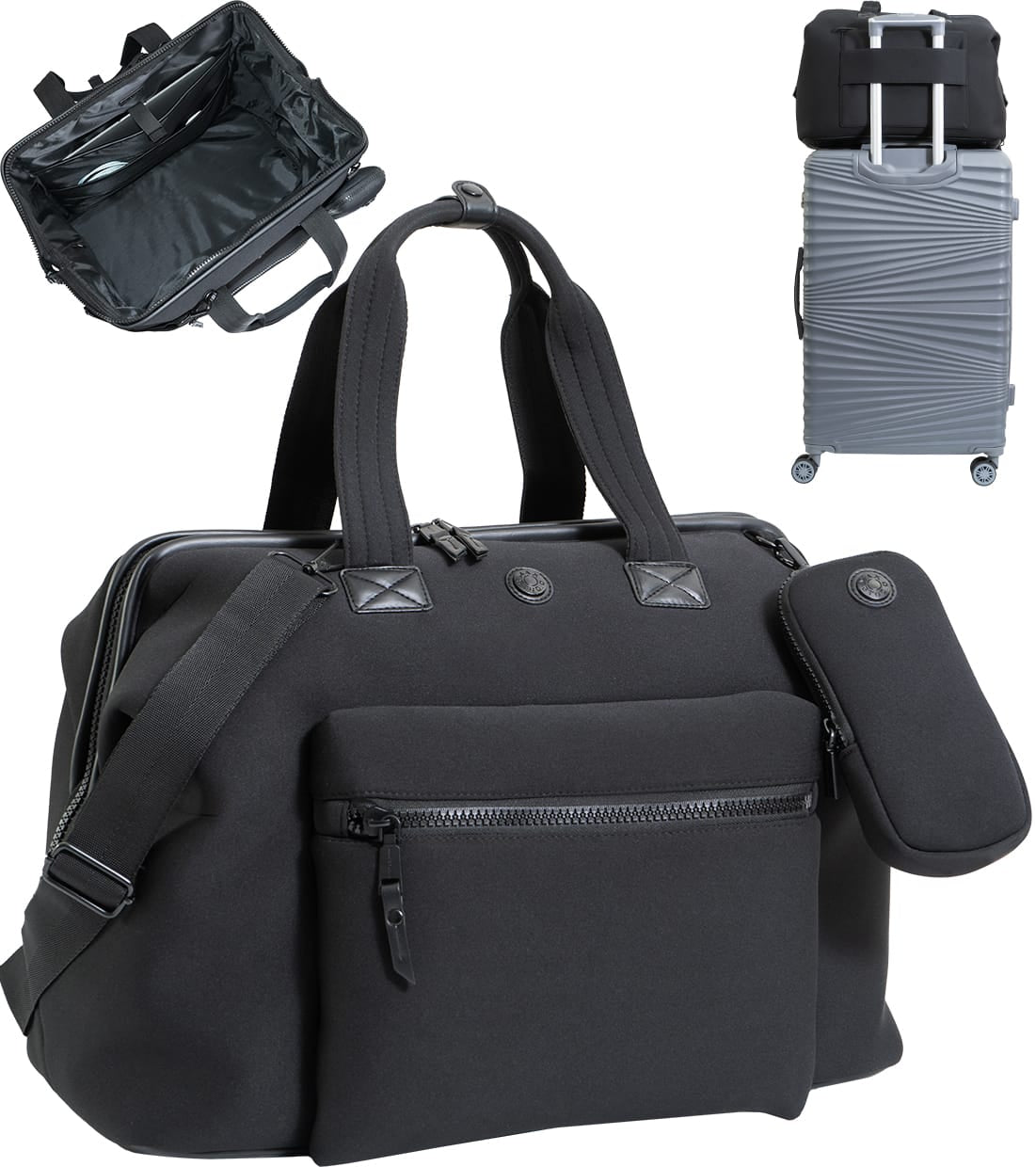Max Studio 18 Inch Neoprene Frame Workbook Travel Weekender Duffle