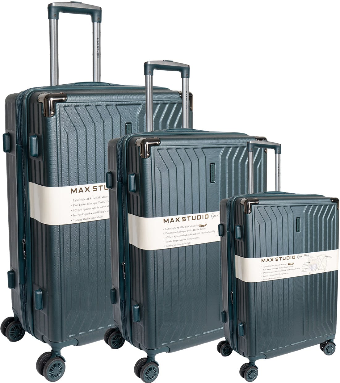 Max Studio The Edin ABS 3-Piece Luggage Set