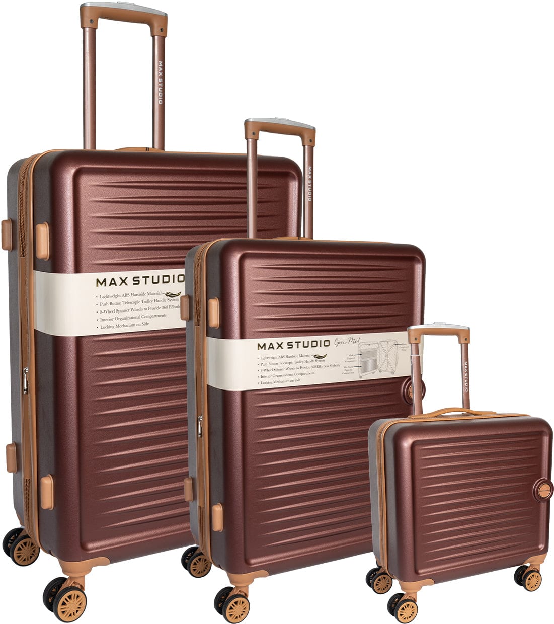 Max Studio The Lisbon ABS 3-Piece Luggage Set