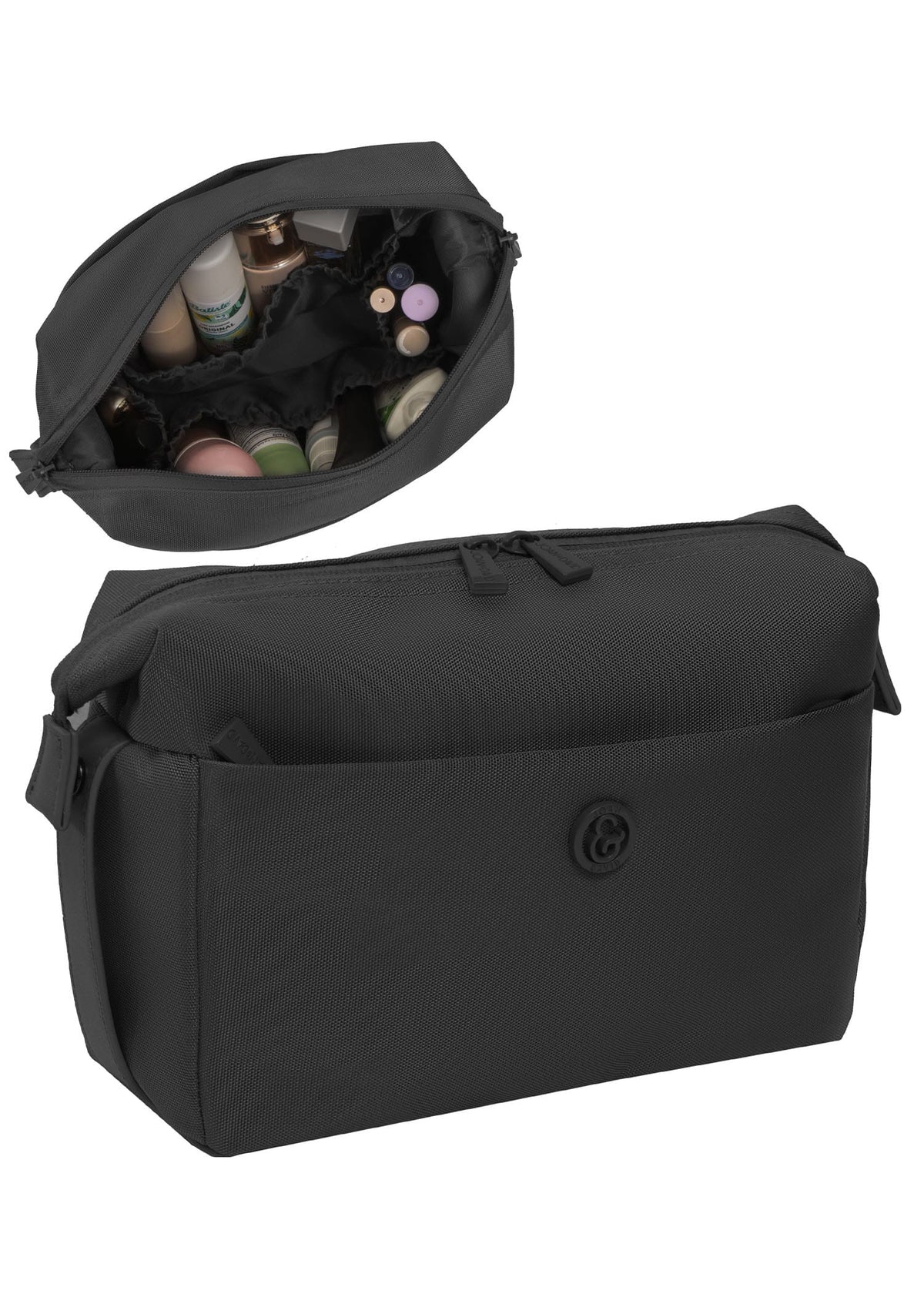 Joan & David 1680 Denier Nylon Cosmetic Case With Front Zip Pocket