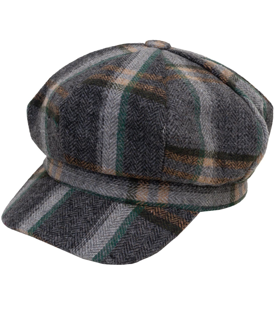 Magid Plaid Print Baker Boy Hat