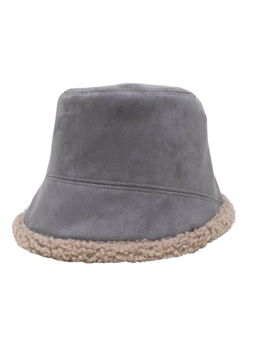 Jones New York Suede & Sherpa Bucket Hat